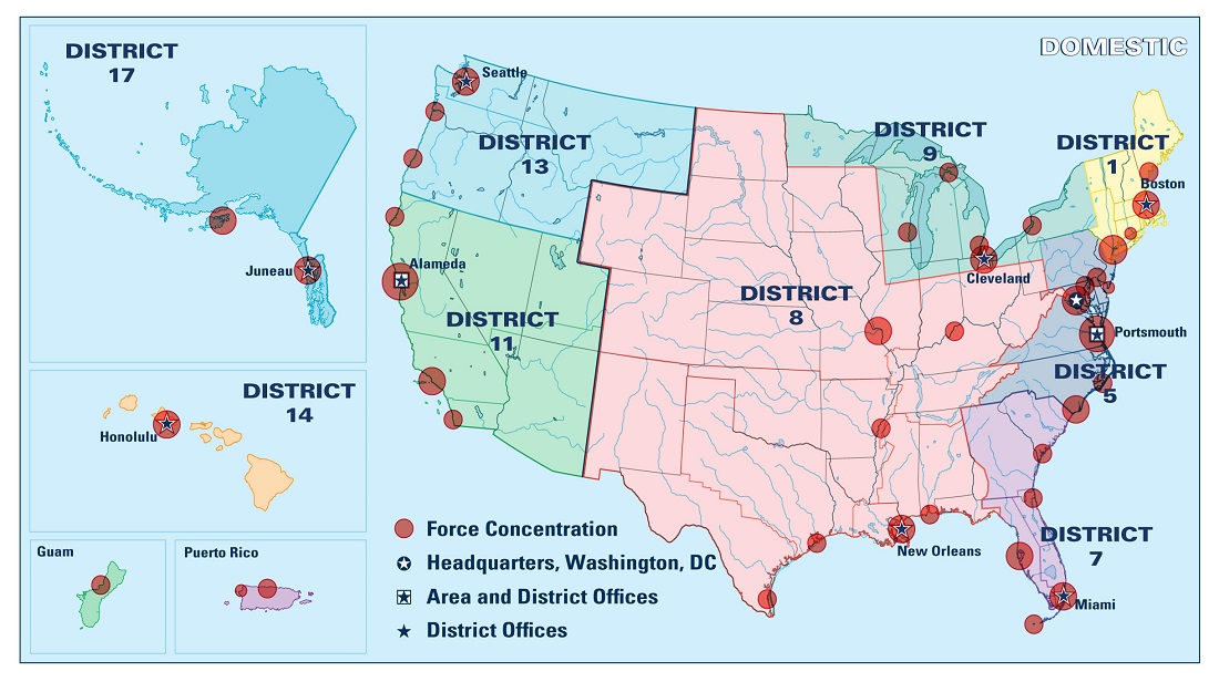 USCG District Map