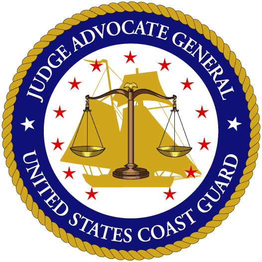 Coast Guard Judge Advocate General logo.
