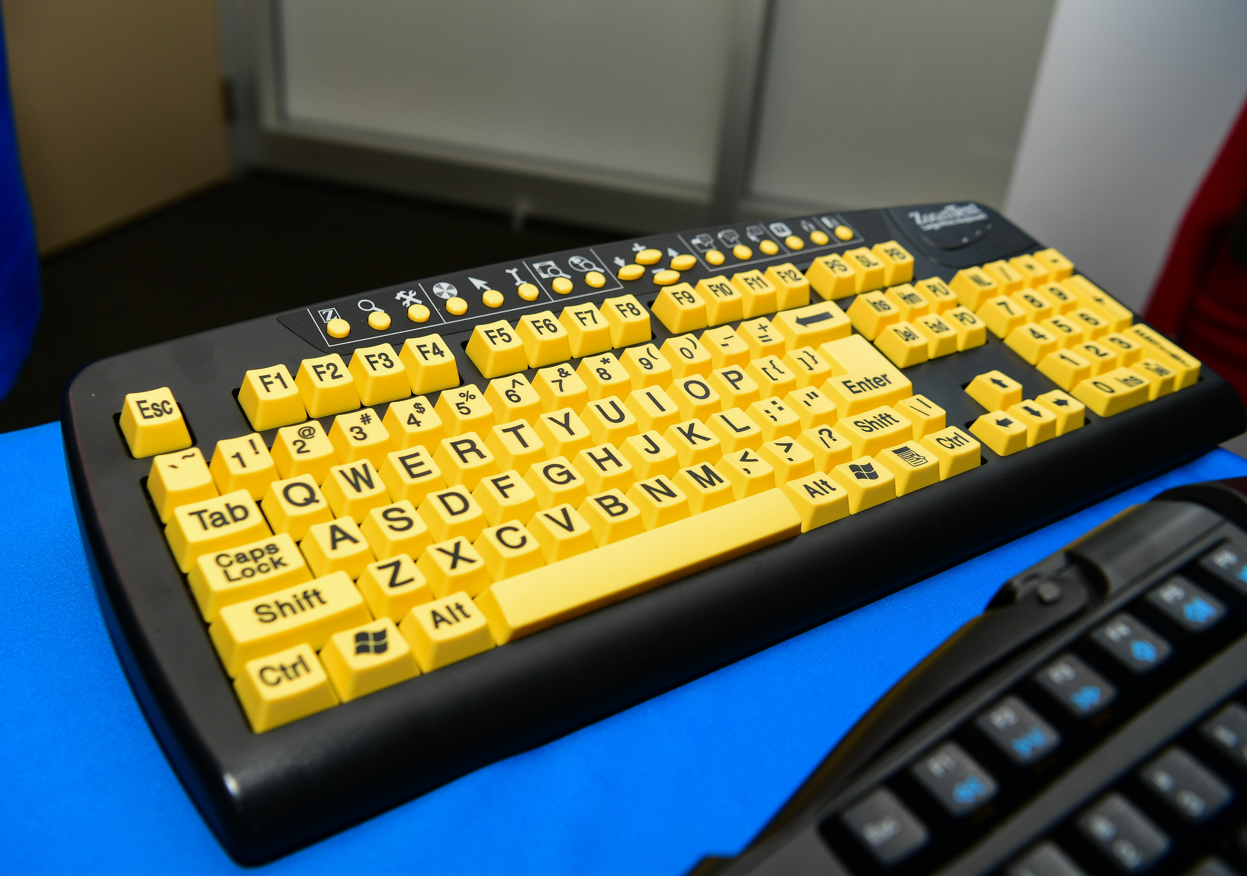 Photo of an assistive technology keyboard that is designed for use by individuals with disabilities.