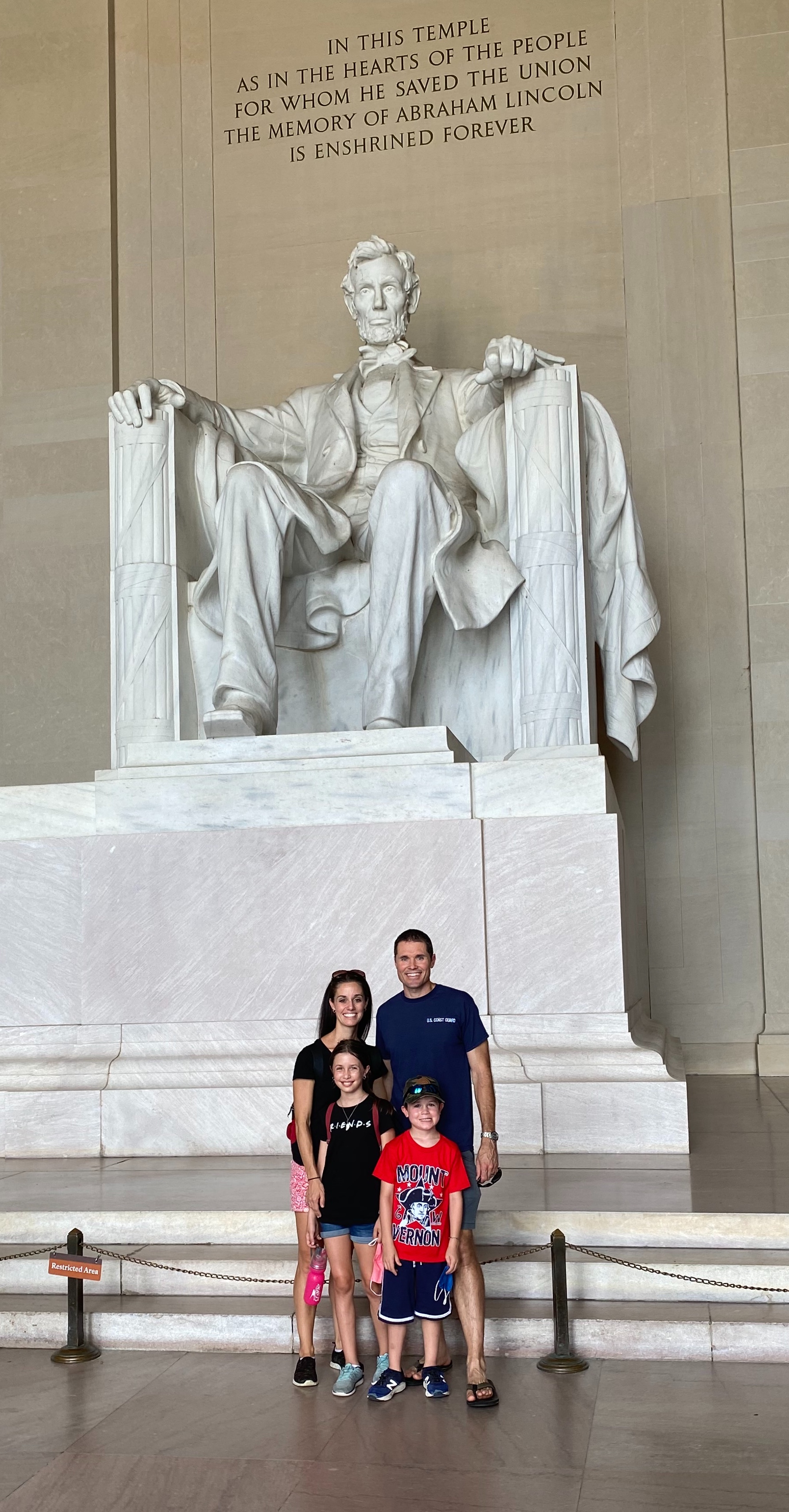 WASHINGTON - Coast Guard Lt. Cmdr S. Lincoln Puffer and his family stand in front of the Lincoln Memorial in Washington, D.C., Aug. 1, 2020. The Puffer Family transferred from Marine Safety Unit (MSU) Chicago to Coast Guard Headquarters in Washington, D.C., and were impressed that the PCS Assist Team was always available to troubleshoot the moving process. (U.S. Coast Guard photo) WASHINGTON - Coast Guard Lt. Cmdr S. Lincoln Puffer and his family stand in front of the Lincoln Memorial in Washington, D.C., Aug. 1, 2020. The Puffer Family transferred from Marine Safety Unit (MSU) Chicago to Coast Guard Headquarters in Washington, D.C., and were impressed that the PCS Assist Team was always available to troubleshoot the moving process. (U.S. Coast Guard photo)